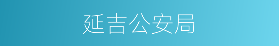 延吉公安局的同义词