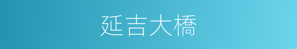 延吉大橋的同義詞