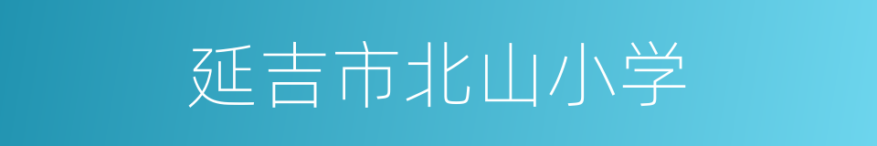 延吉市北山小学的同义词