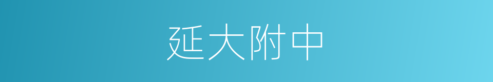 延大附中的同义词