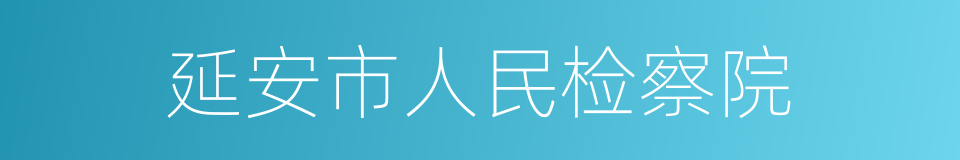 延安市人民检察院的同义词