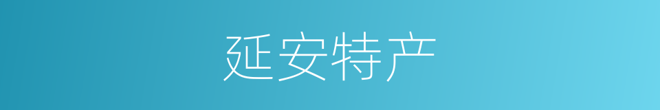 延安特产的同义词