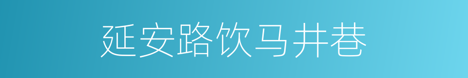 延安路饮马井巷的同义词