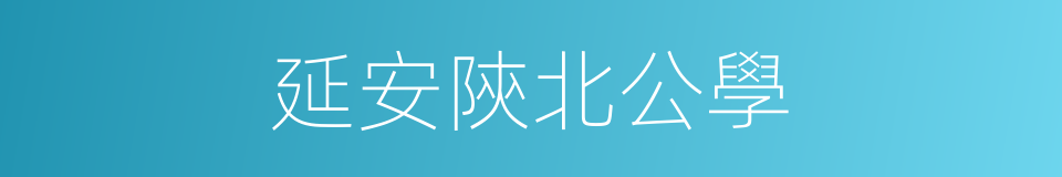 延安陝北公學的同義詞