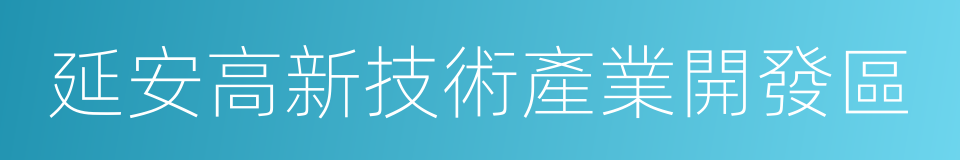 延安高新技術產業開發區的同義詞