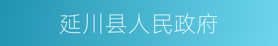 延川县人民政府的同义词