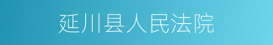 延川县人民法院的同义词