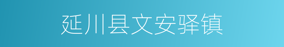 延川县文安驿镇的同义词