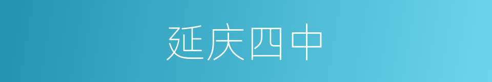 延庆四中的同义词