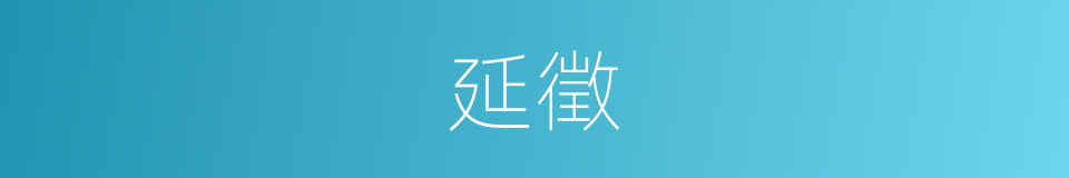 延徵的意思