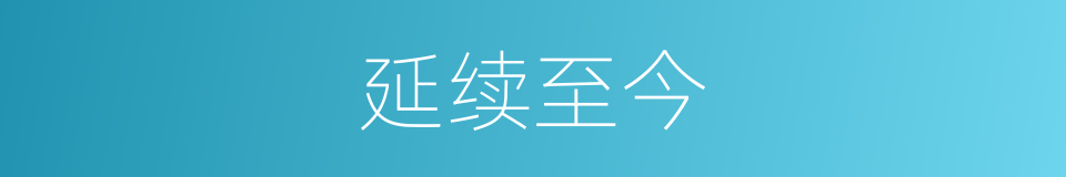 延续至今的同义词