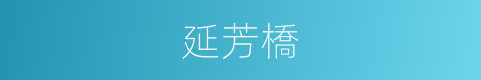 延芳橋的同義詞