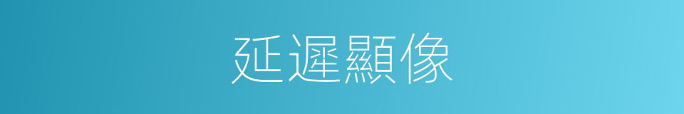 延遲顯像的同義詞