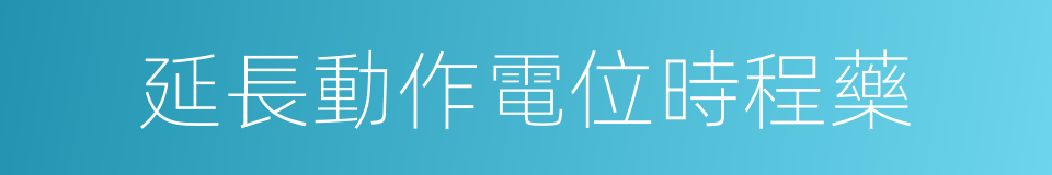 延長動作電位時程藥的同義詞