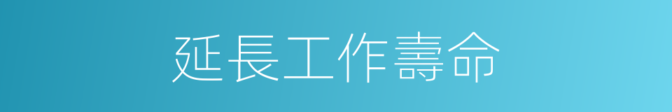 延長工作壽命的同義詞