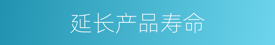 延长产品寿命的同义词