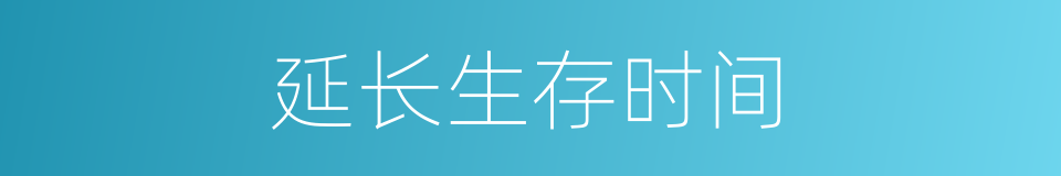 延长生存时间的同义词