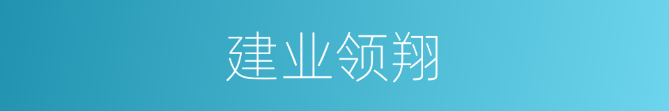 建业领翔的同义词