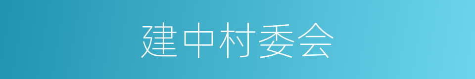 建中村委会的同义词