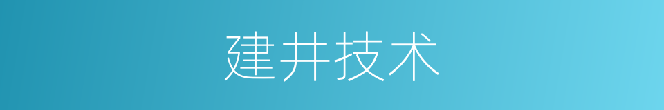 建井技术的同义词