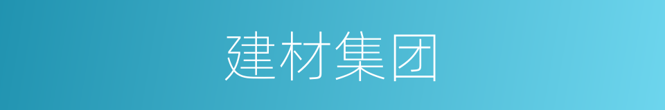 建材集团的同义词