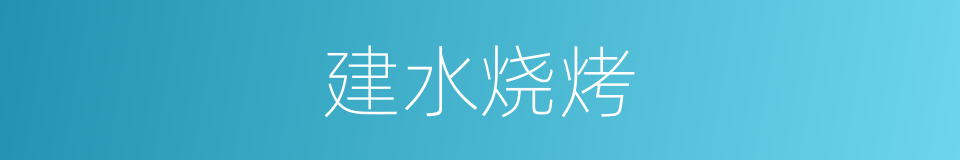 建水烧烤的同义词