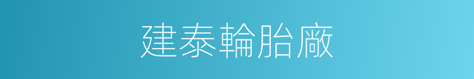 建泰輪胎廠的同義詞