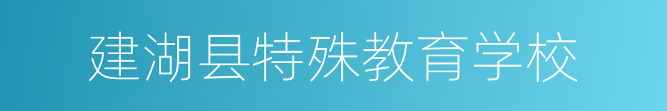 建湖县特殊教育学校的同义词