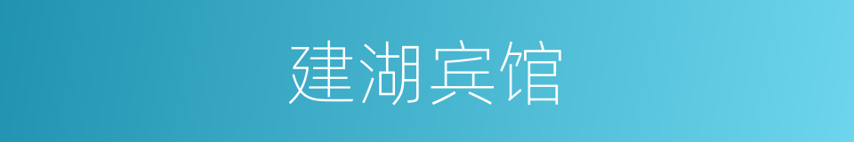 建湖宾馆的同义词