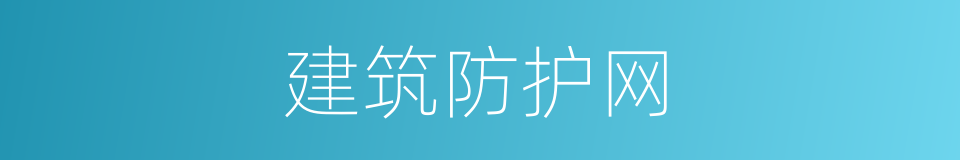 建筑防护网的同义词