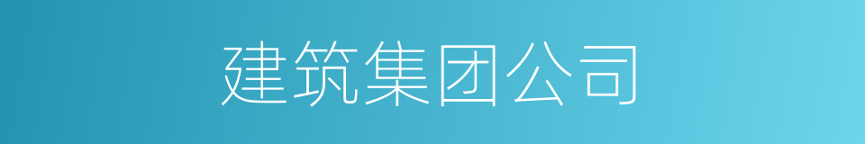 建筑集团公司的同义词