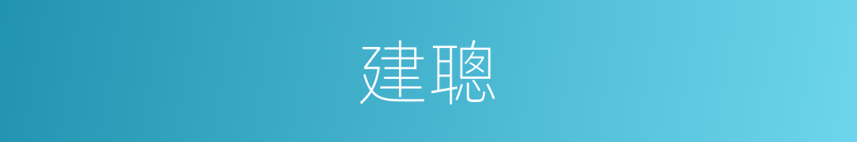 建聰的同義詞