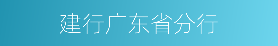 建行广东省分行的同义词