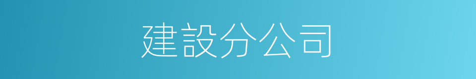 建設分公司的同義詞