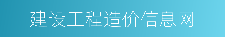 建设工程造价信息网的同义词