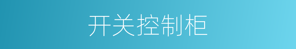 开关控制柜的同义词