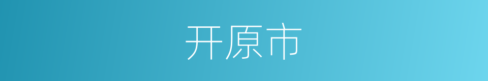开原市的同义词