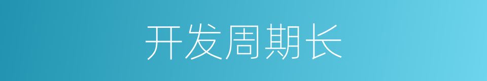 开发周期长的同义词