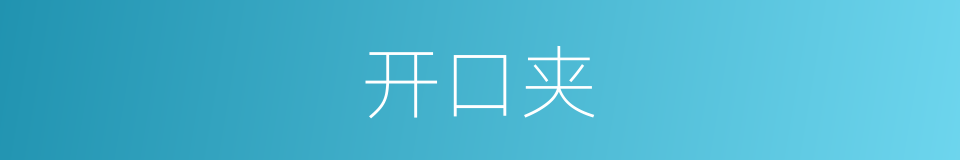 开口夹的同义词