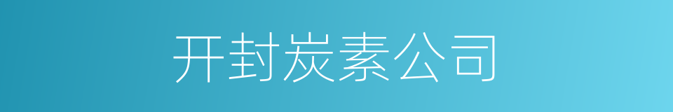 开封炭素公司的同义词