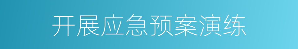 开展应急预案演练的同义词