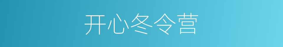 开心冬令营的同义词