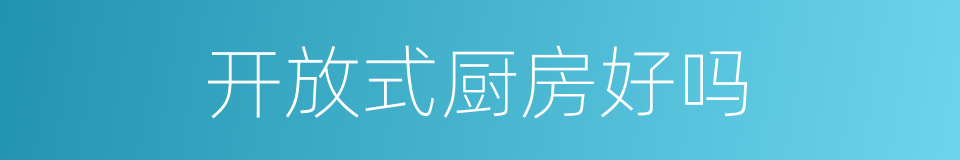开放式厨房好吗的同义词