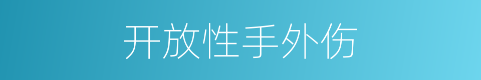 开放性手外伤的同义词