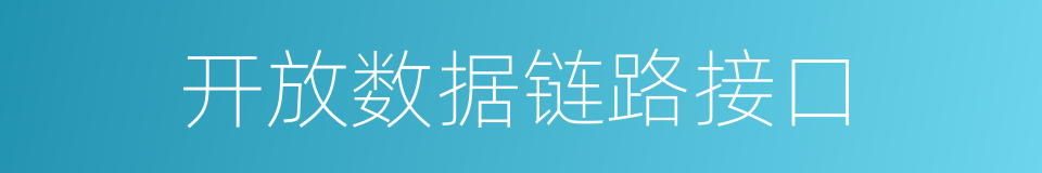 开放数据链路接口的同义词