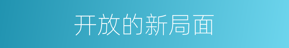 开放的新局面的同义词