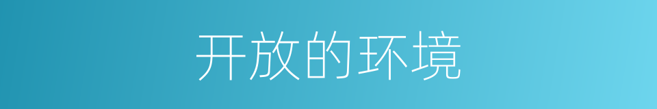 开放的环境的同义词