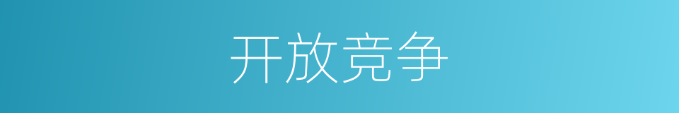 开放竞争的同义词