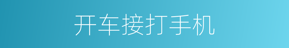 开车接打手机的同义词