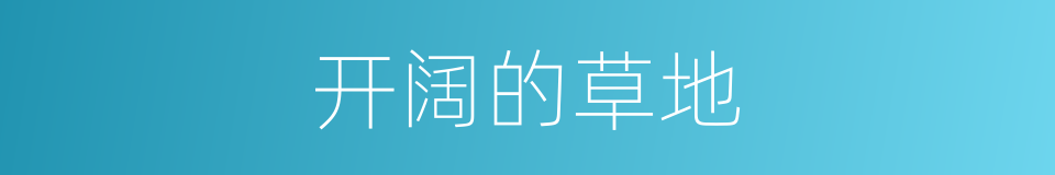 开阔的草地的同义词